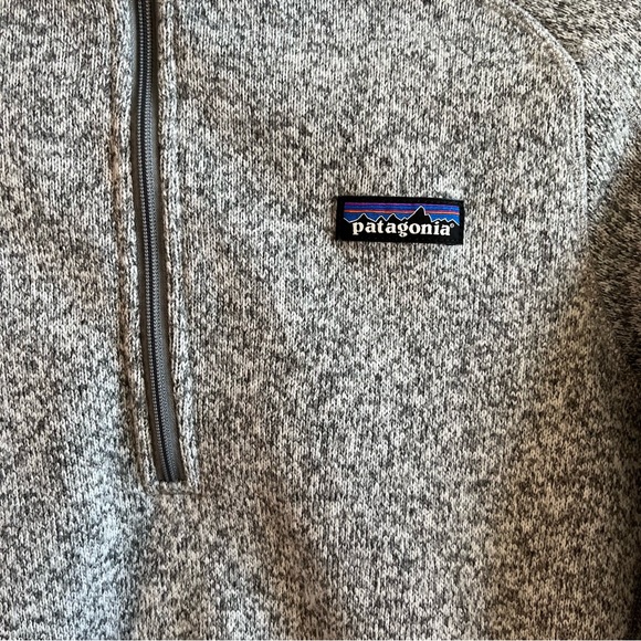 Patagonia Women’s Better Sweater 1/4 Zip Fleece Sz M EUC in Birch White (Grey) - Picture 9 of 13